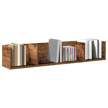 vidaXL Ράφι Τοίχου για CD Παλιό Ξύλο 100x18x18cm από Μοριοσανίδα 1 τεμ.
