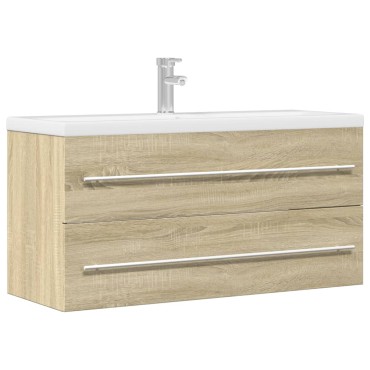 vidaXL Ντουλάπι Νιπτήρα Sonoma Δρυς 100x38,5x48cm Επεξ. Ξύλο 1 τεμ.