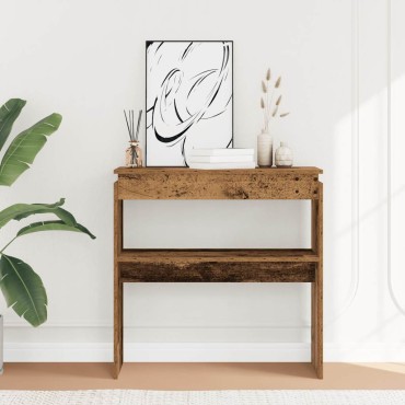 vidaXL Τραπεζάκι Κονσόλα Παλιό Ξύλο 80x30x80cm από Μοριοσανίδα 1 τεμ.