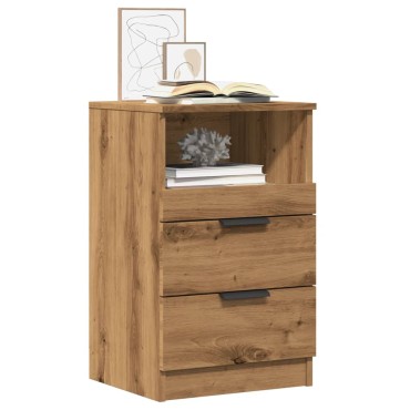 vidaXL Κομοδίνο Αρτισιανή Δρυς 40x36x65cm από Επεξεργασμένο Ξύλο 1 τεμ.