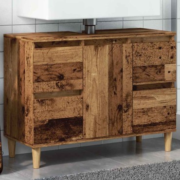 vidaXL Ντουλάπι νιπτήρα Παλιό ξύλο 80x33x60cm Κατασκευασμένο ξύλο 1 τεμ.