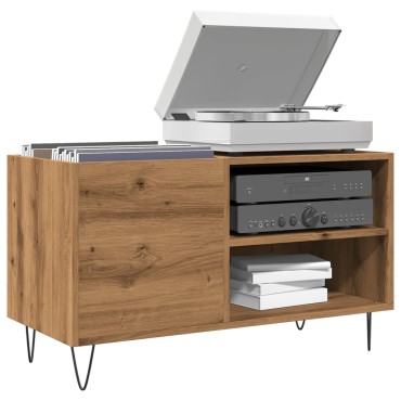 vidaXL Δισκοθήκη Δρυς τεχνίτης 84,5x38x48cm από Επεξεργασμένο Ξύλο