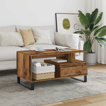 vidaXL Τραπεζάκι Σαλονιού Παλιό ξύλο 90x49x45cm Επεξεργασμένο Ξύλο 1 τεμ.