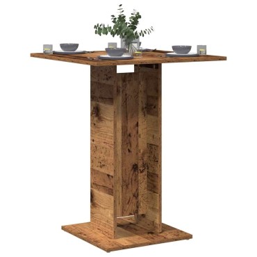 vidaXL Τραπέζι Bistro Παλιό Ξύλο 60x60x75cm Μοριοσανίδα 1 τεμ.