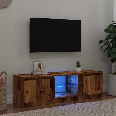 vidaXL Έπιπλο Τηλεόρασης LED Όψη Παλαιού Ξύλου 120x30x36cmΕπεξ. Ξύλο