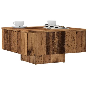 vidaXL Τραπεζάκι Σαλονιού Παλιό Ξύλο 60x60x31,5cm Μοριοσανίδα 1 τεμ.