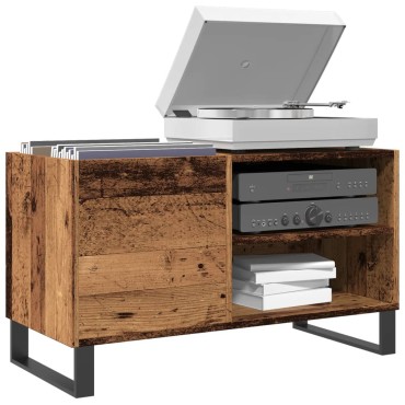 vidaXL Δισκοθήκη Παλιό Ξύλο 84,5x38x48cm από Επεξεργασμένο Ξύλο