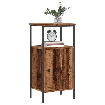 vidaXL ντουλάπι κομοδίνου Παλιό ξύλο 41x31x80cm Κατασκευασμένο ξύλο 1 τεμ.