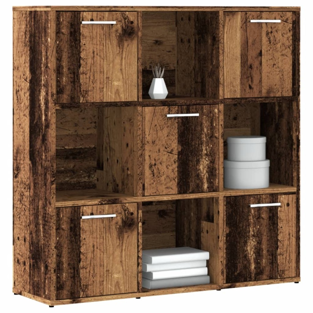 vidaXL Βιβλιοθήκη Παλαιό ξύλο 90x28x90cm Ξύλινη κατασκευή 1 τεμ.