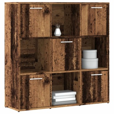 vidaXL Βιβλιοθήκη Παλαιό ξύλο 90x28x90cm Ξύλινη κατασκευή 1 τεμ.