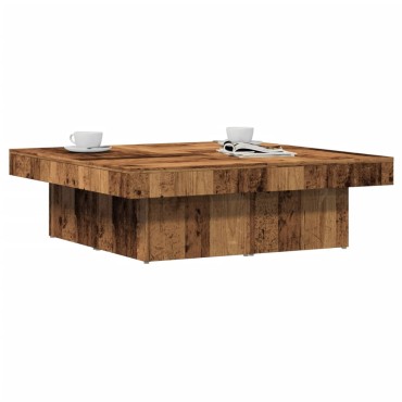 vidaXL Τραπεζάκι Σαλονιού Παλιό Ξύλο 90x90x28cm Επεξεργασμένο Ξύλο 1 τεμ.