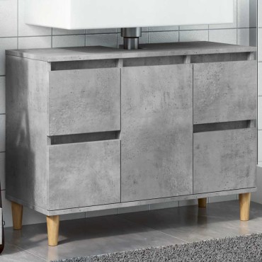 vidaXL Ντουλάπι Νιπτήρα Γκρι Σκυρ. 80x33x60cm Επεξεργασμένο Ξύλο 1 τεμ.