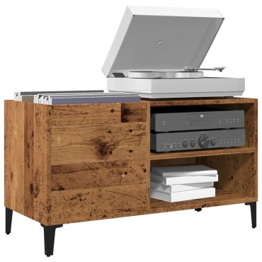 vidaXL Δισκοθήκη Παλιό Ξύλο 84,5x38x48cm από Επεξεργασμένο Ξύλο 1 τεμ.