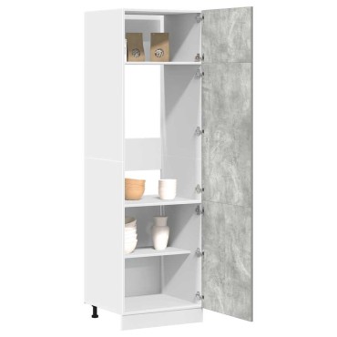 vidaXL Ντουλάπι Ψυγείου Lyon Γκρι Σκυροδέματος 60x57x207cm 1 τεμ.