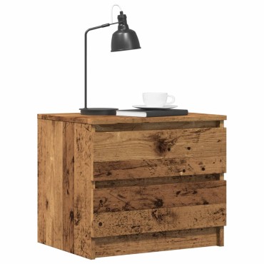 vidaXL Κομοδίνο Όψη Παλαιού Ξύλου 50x40x43.5cm από Επεξ. Ξύλο 1 τεμ.