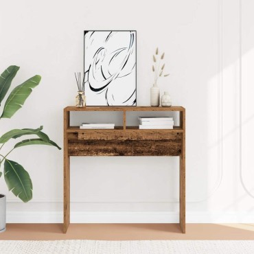 vidaXL Τραπεζάκι Κονσόλα Παλιό Ξύλο 78x30x80cm από Μοριοσανίδα 1 τεμ.