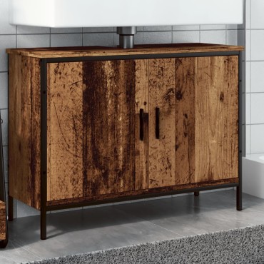 vidaXL Ντουλάπι νιπτήρα Παλιό ξύλο 80x30x60cm Κατασκευασμένο ξύλο 1 τεμ.