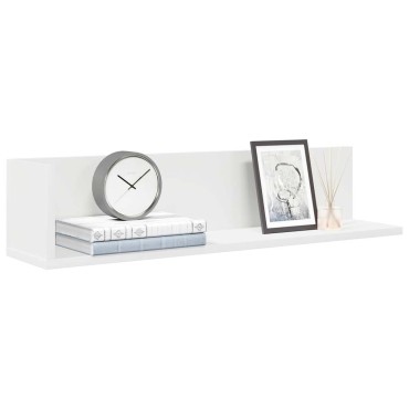 vidaXL Ραφιέρες Τοίχου 2 τεμ. Λευκό 75x16,5x16,5cm από Μοριοσανίδα