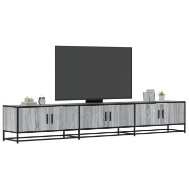 vidaXL Έπιπλο Τηλεόρασης Γκρι Sonoma 240x35x41cm από Επεξεργ. Ξύλο