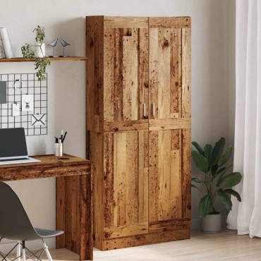 vidaXL Ντουλάπι Όψη Παλαιού Ξύλου 82,5x30,5x185cm Επεξεργασμένο Ξύλο 1 τεμ.