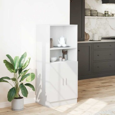 vidaXL Στήλη Κουζίνας Λευκή 57x41,5x131,5cm από Επεξεργασμένο Ξύλο