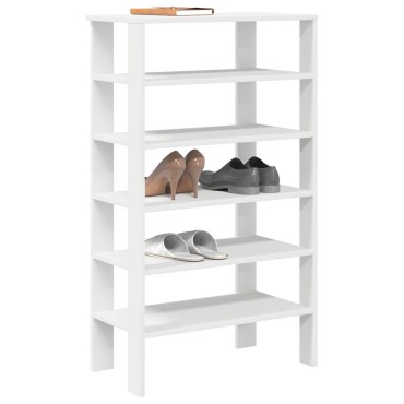 vidaXL Παπουτσοθήκη Λευκή 61x32x105cm από Επεξεργασμένο Ξύλο