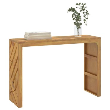 vidaXL Τραπέζι κονσόλας 110x35x75cm από μασίφ ξύλο τικ 1 τεμ.
