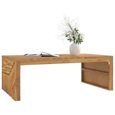 vidaXL Τραπεζάκι Σαλονιού 110x60x38cm από Μασίφ Ξύλο Teak 1 τεμ.