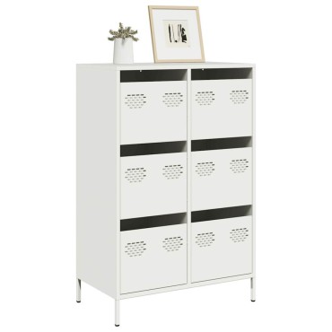 vidaXL Ντουλάπι Λευκό 68x39x101,5cm από Χάλυβα 1 τεμ.