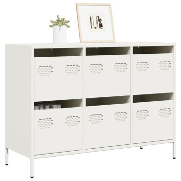 vidaXL Σκευοθήκη Λευκό 101,5x39x73,5cm Ατσάλι ψυχρής έλασης 1 τεμ.