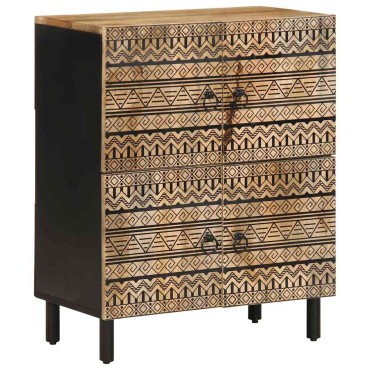 vidaXL Μπουφές 60x33,5x75cm από Μασίφ Ακατέργαστο Ξύλο Μάνγκο