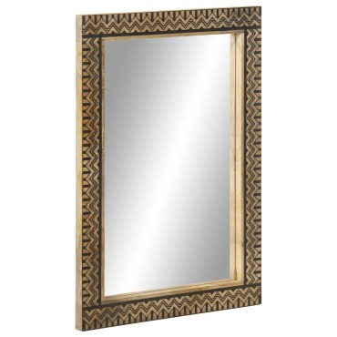vidaXL Καθρέφτης Μπάνιου 50x70cm από Μασίφ Ξύλο Μάνγκο/Γυαλί