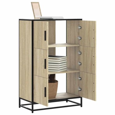 vidaXL Ντουλάπι Δρυς sonoma 68x35x106,5cm Επεξεργασμένο Ξύλο μέταλλο 1 τεμ.