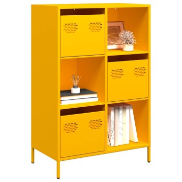 vidaXL Ντουλάπι Μουσταρδί 68x39x103,5cm από Ατσάλι 1 τεμ.