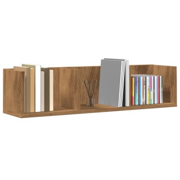 vidaXL Ράφι Τοίχου για CD Τεχνίτης Δρυς 75x18x18cm Μοριοσανίδα 1 τεμ.