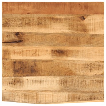 vidaXL Επιφάνεια Τραπεζιού 80x80x3,8cm Live Edge Μασίφ Ξύλο Μάνγκο 1 τεμ.