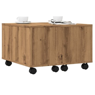 vidaXL Τραπεζάκι Σαλονιού Αρτισιανή Δρυς 60x60x38cm Επεξ. Ξύλο 1 τεμ.