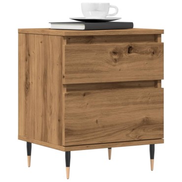 vidaXL Κομοδίνο τεχνίτης Δρυς 40x35x50cm από Επεξεργασμένο Ξύλο 1 τεμ.