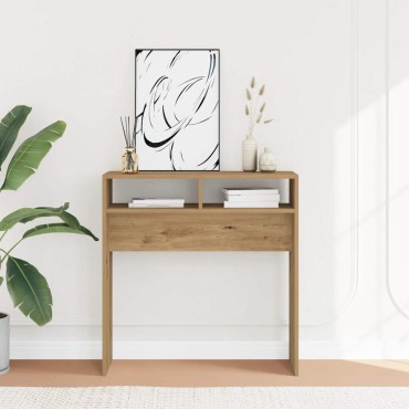 vidaXL Τραπέζι Κονσόλα Αρτισιανή Δρυς 78x30x80cm Επεξεργασμένο Ξύλο 1 τεμ.