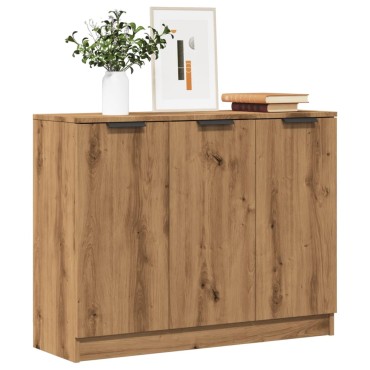 vidaXL Μπουφές Αρτισιανή Δρυς 90,5x30x70cm από Επεξεργασμένο Ξύλο 1 τεμ.