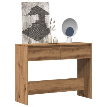 vidaXL Τραπέζι Κονσόλα Αρτισιανή Δρυς 100x35x76,5cm Επεξεργασμένο Ξύλο 1 τεμ.