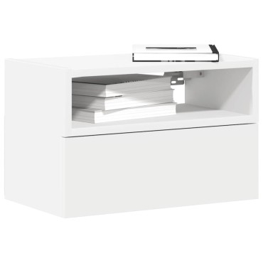 vidaXL Κομοδίνα Επιτοίχια 2 τεμ. Λευκά 45x26x28,5cm