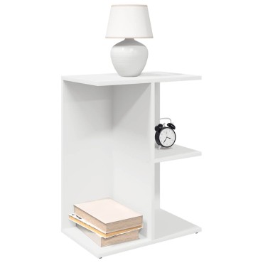 vidaXL Κομοδίνα 2 τεμ. Λευκά 46,5x29x61cm από Επεξεργασμένο Ξύλο