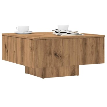 vidaXL Τραπεζάκι Σαλονιού Αρτισιανή Δρυς 60x60x31,5cm Επεξεργασμ. Ξύλο 1 τεμ.