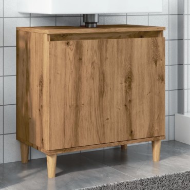 vidaXL Ντουλάπι Νιπτήρα τεχνίτης Δρυς 58x33x60cm Επεξεργασμένο Ξύλο 1 τεμ.
