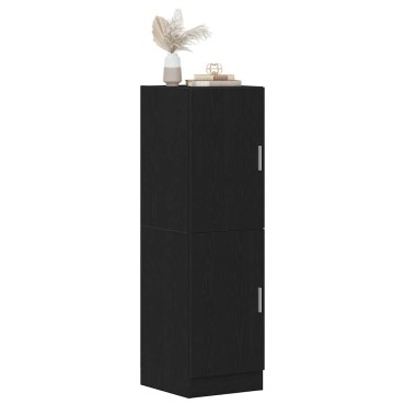 vidaXL Στήλη Κουζίνας Μαύρη 38x41,5x131,5cm από Επεξεργασμένο Ξύλο