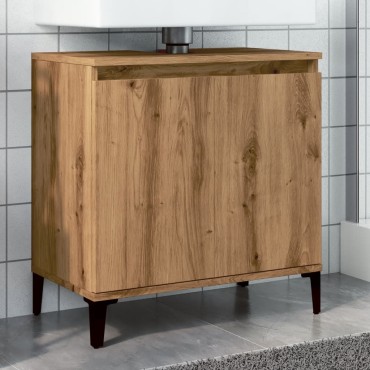 vidaXL Ντουλάπι Νιπτήρα τεχνίτης Δρυς 58x33x60cm Επεξεργασμένο Ξύλο 1 τεμ.