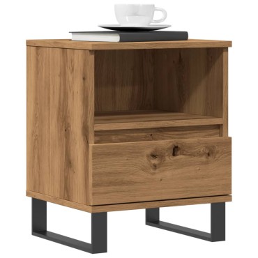 vidaXL Κομοδίνο τεχνίτης Δρυς 40x35x50cm από Επεξεργασμένο Ξύλο 1 τεμ.
