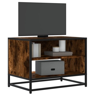 vidaXL Έπιπλο Τηλεόρασης Καπνιστή Δρυς 61x40x46cm Επεξ. Ξύλο/Μέταλλο