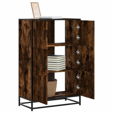 vidaXL Highboard Καπνιστή δρυς 68x35x106,5cm Κατασκευασμένο ξύλο 1 τεμ.